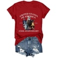 thumbnail image 4 of Leey-World Patriots Shirts for Women 250 Years 1776-2026 250th Birthday Eagle Liberty Bell T-Shirt(Red,3XL), 4 of 8