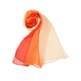 thumbnail image 2 of Bufanda Color Degradado Largo Chiffon Ligero Para Mujeres Naranja 63"x19.6", 2 of 9