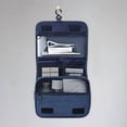 thumbnail image 2 of Organizador de artículos de tocador de viaje Bolsa cosméticos plegable con bolsas internas Estuche de uso doméstico Bolsa de aseo multifunción Organizador para mujeres , Azul Fanmusic Organizador de artículos de tocador de viaje, 2 of 7