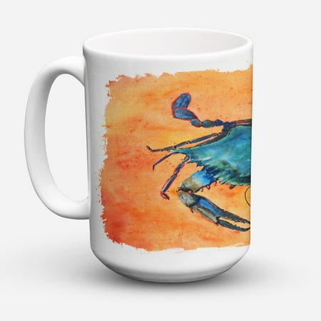 

Carolines Treasures 8097CM15 Crab Coffee Mug 15 oz 15 ounce multicolor