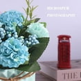 thumbnail image 3 of Flores artificiales en macetas Laklulu, pequeños jarrones de cerámica, plantas de flores falsas para la decoración de la mesa del interior del hogar y la oficina, hortensias de flores artificiales, 3 of 5