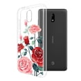 thumbnail image 2 of FINCIBO Soft TPU Clear Case Slim Protective Cover for Nokia 3.1 A / Nokia 3.1 C 5.45" 2019, Roses Flowers, 2 of 3