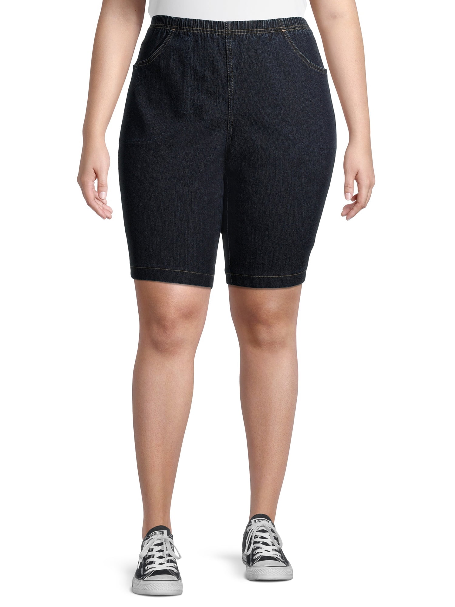 Just My Size Women's Plus Size 4-Pocket Pull-On Bermuda Shorts - Walmart.com