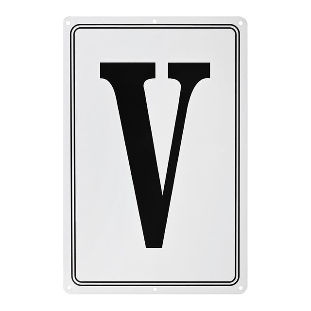 Uxcell Señal de Letra de Aluminio V, Números de Casa de 11.8 Pulgadas y Letras de Metal