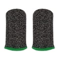 thumbnail image 3 of 2 fundas para dedos de juegos móviles de 24 puntadas antideslizantes (negro y verde)., 3 of 9