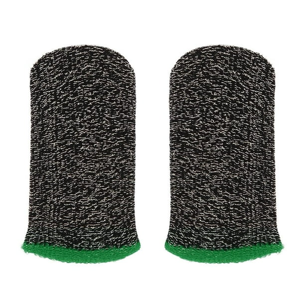 2 fundas para dedos de juegos móviles de 24 puntadas, antideslizantes negro y verde. Ehuebsd Para estrenar