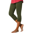thumbnail image 3 of UVEASISHA Womens Capri Leggings Drawstring Cropped Pants Stretch High Waist Workout Capris Pants Army Green M, 3 of 10