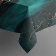 thumbnail image 5 of Green and Gold Marble Glitter Waves Pattern Square Tablecloth,Waterproof Square Table Cover,Wipeable Spillproof Washable Table Cover for Home Kitchen Party Decor 60"x60"(152x152cm), 5 of 6