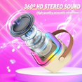 thumbnail image 3 of ATOPDREAM Kids Karaoke Machine, With Dual Microphones, Bluetooth Speaker Toy (5.0), RGB Controllable Lights (Beige), 3 of 5