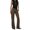 Brown, variant on Wenini Women's Brown High Waist Wide Leg Pants Fashion Casual Trousers with Side Fringe