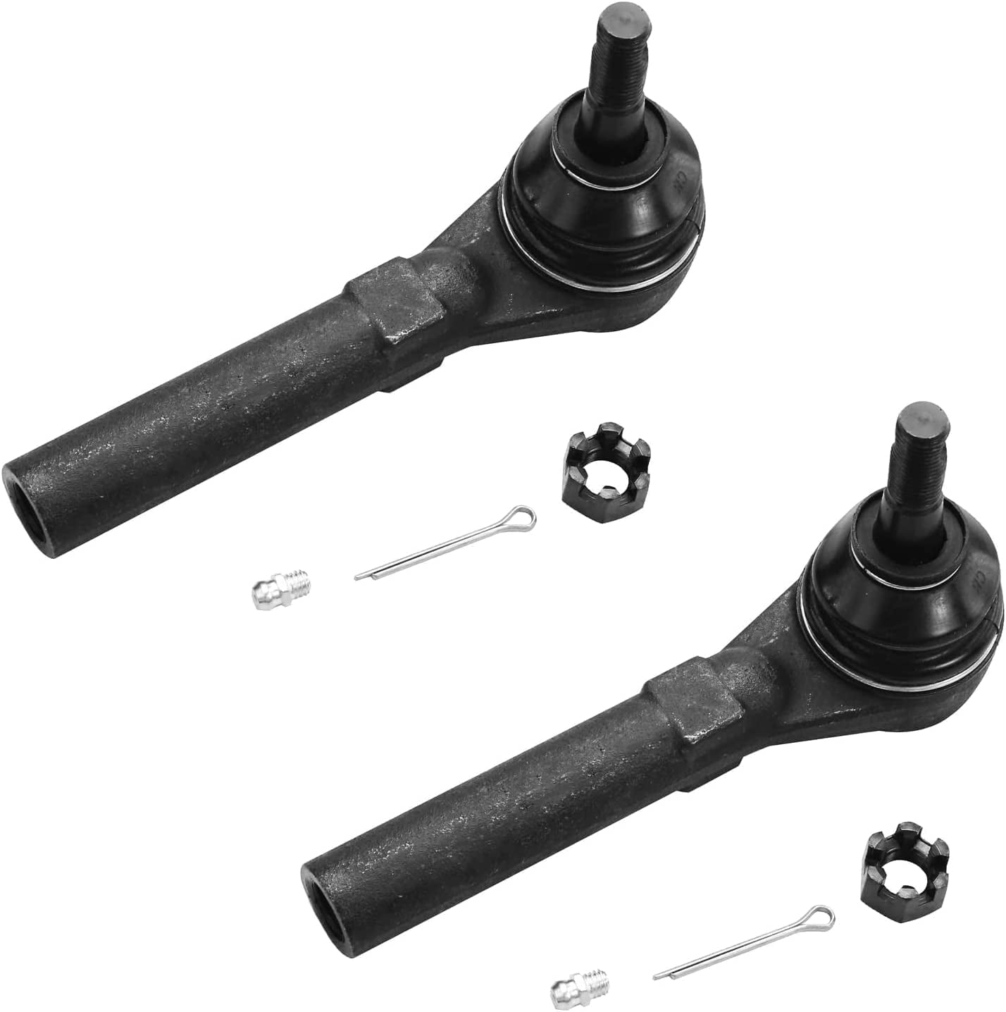 Detroit Axle - Front Lower Control Arms w/Ball Joints Sway Bars Tie Rods Boots Replacement for 2008-2010 Town & Country Dodge Grand Caravan 2009-2011 VW Routan