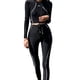 thumbnail image 1 of Trajes de baño de manga larga con protección contra erupciones de dos piezas para mujer UV UPF 56+ Camisa de baño Traje de baño de dos piezas,, 1 of 6