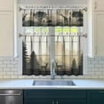 thumbnail image 3 of Kitchen Curtains Forest Sunset,Farmhouse Kitchen Curtains Sets for Windows,Sunset Kitchen Curtain Sink Window Valance 3 Piece Set,Retro Kitchen Decor for Living Room 54x36 Inches, Sunset1, 3 of 5