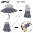 thumbnail image 2 of Outdoor Sun Hats for Women, DIDADI  Wide Brim Tribe Sun Hats with Ponytail-Hole, Breathable UV-Protection Beach Hat, Foldable Mesh Bucket Hat , Packable Sunhats, 2 of 7