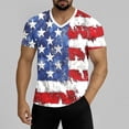 thumbnail image 2 of GUZOM Mens Patriotic Pink American Flag V-Neck T-Shirt Independence Day 4th of July 250 Years of America T-Shirt,Size 3XL, 2 of 5