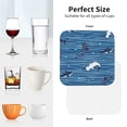 thumbnail image 6 of Naloa Sharks on White Blue Striped Coasters for Set of 4 - PU Leather Coasters, Coasters for Table Cup Tea Coffee Beer, Decorative for Kitchen Homedecor (Round), 6 of 6