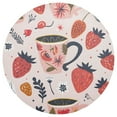 thumbnail image 3 of Ryvnso Glass and Strawberry Round Plate Mats Dining Table Placemat Set of 4 for Holiday Decoration, 3 of 7