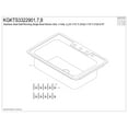 thumbnail image 3 of Kingston Brass Studio KGKTS3322908 33" Stainless Steel Self-Rimming Single Bowl Bar Sink with 4-Hole Drain and Strainer, Stainless Steel/Brushed Nickel, 3 of 4