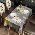 thumbnail image 2 of Gray Daisy Flower Yellow Blooms Pattern Rectangle Tablecloth 60"x120",Waterproof Polyester Rectangle Table Cloth, Wipeable Spillproof Polyester Tablecloth for Dining, Camping, Indoor and Outdoor, 2 of 6