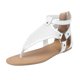 thumbnail image 2 of Zapatos con clip de verano para mujer Sandalias cómodas con cremallera Pisos Sandalias de playa informales Wmkox8yii  shjk2232, 2 of 9