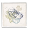 thumbnail image 4 of Stupell Industries Nautical Layered Sea Life Crawdad Ocean Botanicals Graphic Art White Framed Art Print Wall Art, Design by Victoria Barnes, 4 of 5