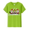 thumbnail image 2 of Lroveb Christmas Shirts for Women Gnome Print Round Neck Short Sleeve T Shirt Top Graphic T Shirts, 2 of 5