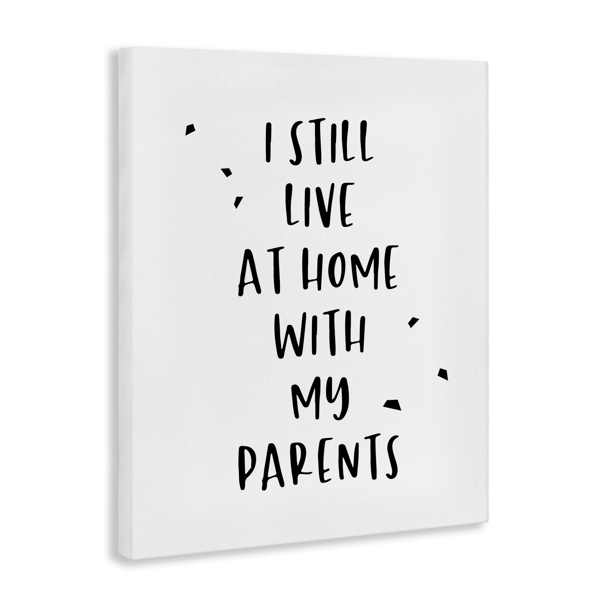 Stupell Industries Live with Parents Phrase Typography Painting Gallery Wrapped Canvas Art Print Wall Art, 30 x 40