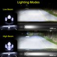 thumbnail image 3 of Muyoka 2 faros delanteros LED redondos de 7 pulgadas para Jeep Wrangler JK TJ LJ CJ, faros delanteros de haz alto y bajo, 6000 K, luz blanca impermeable para coche con adaptador H4 y H13 Plug and Play Muyoka Hogar, 3 of 7