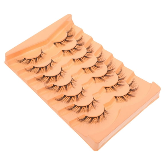 LOLIPPYY Fake Eyelashes Fox Eye Reusable Lashes 7Pcs