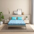 thumbnail image 2 of 1 Double Bedsheet With 2 Matching Pillow Covers 72 X 48 Inches, Sky Blue & Black | 200 Thread Count Durable & Long Lasting | All Around Elastic Fitted Sheet, 2 of 4