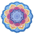 thumbnail image 3 of Toalla de playa con cojín, bola colgante, borla, toalla de baño redonda, esterilla de yoga, toalla de playa colorida con forma de loto, manta, chal, 3 of 5