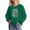 Dark Green, variant on Alphabet Graphic Pullover Sweatshirt for Children's Long Sleeve Crewneck Top Soft Casual Loose Fit Comfortable Wear