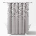 Lush Decor Lush Décor Gray Shower Curtain, Weeping Flower, 72x72
