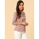 thumbnail image 4 of Día de San Patricio Blusa Con Cuello De Pajarita Y Puños Elásticos Con Hombros Descubiertos Y Lunares Para Mujer Rosa empolvado S, 4 of 6