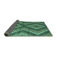 thumbnail image 2 of Ahgly Company Indoor Rectangle Abstract Turquoise Blue Modern Area Rugs, 4' x 6', 2 of 4