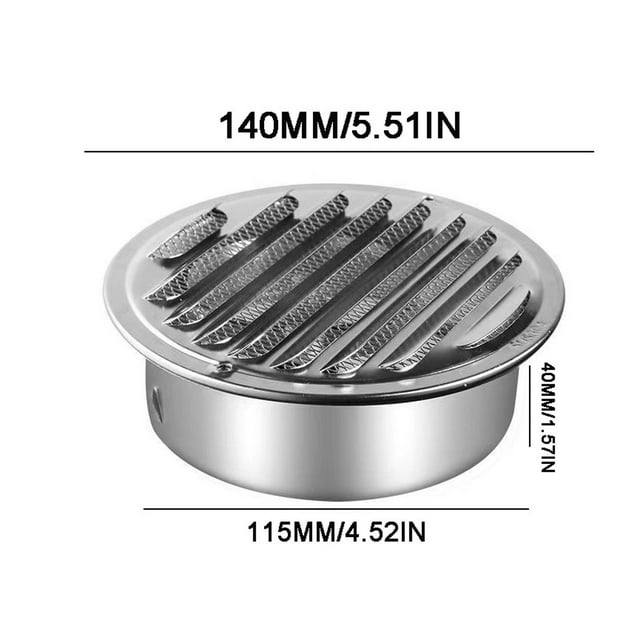 201 Stainless Steel Material Kitchen Range Hood Exhaust Port Circular Cover Efficient In Rainwater From Entering