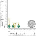 thumbnail image 2 of Gem Stone King 7.71 Ct Green Malachite Yellow Citrine 18K Yellow Gold Plated Silver Pendant and Earrings Jewelry Set, 2 of 4