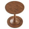 thumbnail image 2 of Modway Lina Round Wood Side Table with Tapered Pedestal Base in Walnut, 2 of 8
