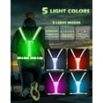 thumbnail image 2 of Zacro LED Reflective Vest Running Gear, 5 Colors Light Up Running Vest for Walking Running Cycling, Rechargeable & Adjustable High Visibility Reflective Running Gear for Women Men Kids, 2 of 7