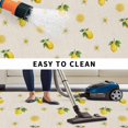 thumbnail image 5 of Cute Lemon Floral Outdoor Rug for Patio/Deck/Porch, Non-Slip Large Area Rug 5 x 7 Ft, Farmhouse Vintage Linen Texture Indoor Outdoor Rugs Washable Area Rugs, Reversible Camping Rug Carpet Runner, 5 of 8