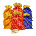 thumbnail image 1 of Bolsas Bandhej Potli de diseño Genieland, 24 unidades, 23 x 17 cm, 1 of 4