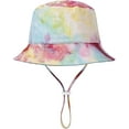 thumbnail image 5 of CoCopeaunts Kids Bucket Hat for Boy Summer UV Protection Sun Cap Unisex Fisherman Hat Girls Adjustable Chain Cotton Basin Hat, 5 of 8