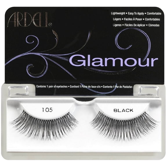 Ardell Glamour Fashion Lashes, Black [105] 1 ea