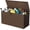 Brown B 73Gal, variant on 73 Gallon Resin Deck Box, Weatherproof and UV Resistant Outdoor Storage Box, Lockable Outdoor Storage Bin for Patio Cushions, Garden Tools, Pool Supplies, Package Delivery, Brown