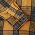 thumbnail image 6 of Plaid Shirts Men Casual Trendy Long Sleeve Button Down Lapel Business Shirt Coat Fall Comfortable Slim Fit Jackets for Men Yellow L, 6 of 6
