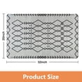 thumbnail image 3 of Chic Moroccan 20x32 in Non-Slip Runner Rug - Ultra-Thin, Soft, & Washable. Perfect as Entryway Carpet, Bathroom, Laundry, Kitchen Rug. White Distressed Print Adds Elegance to Living Room, 3 of 5