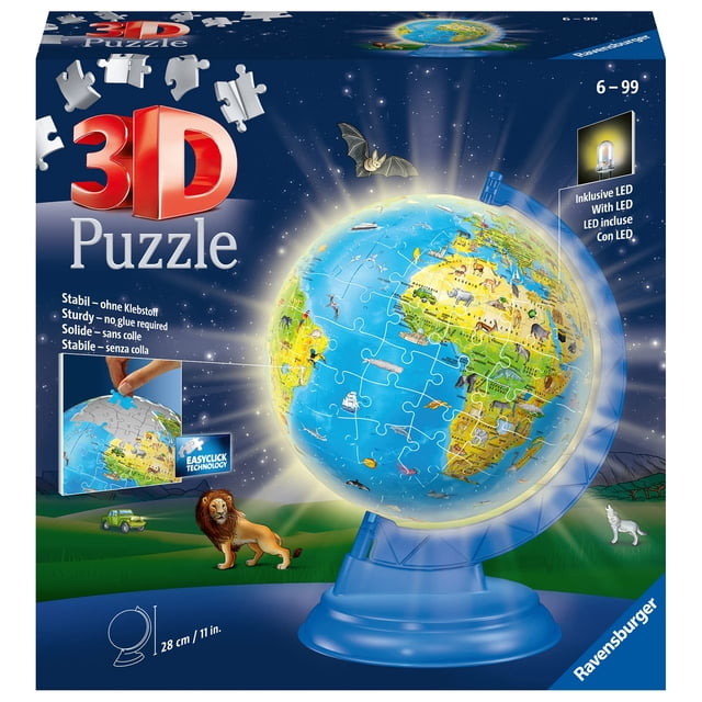 Rompecabezas 3D Ravensburger Children's Globe 180 piezas