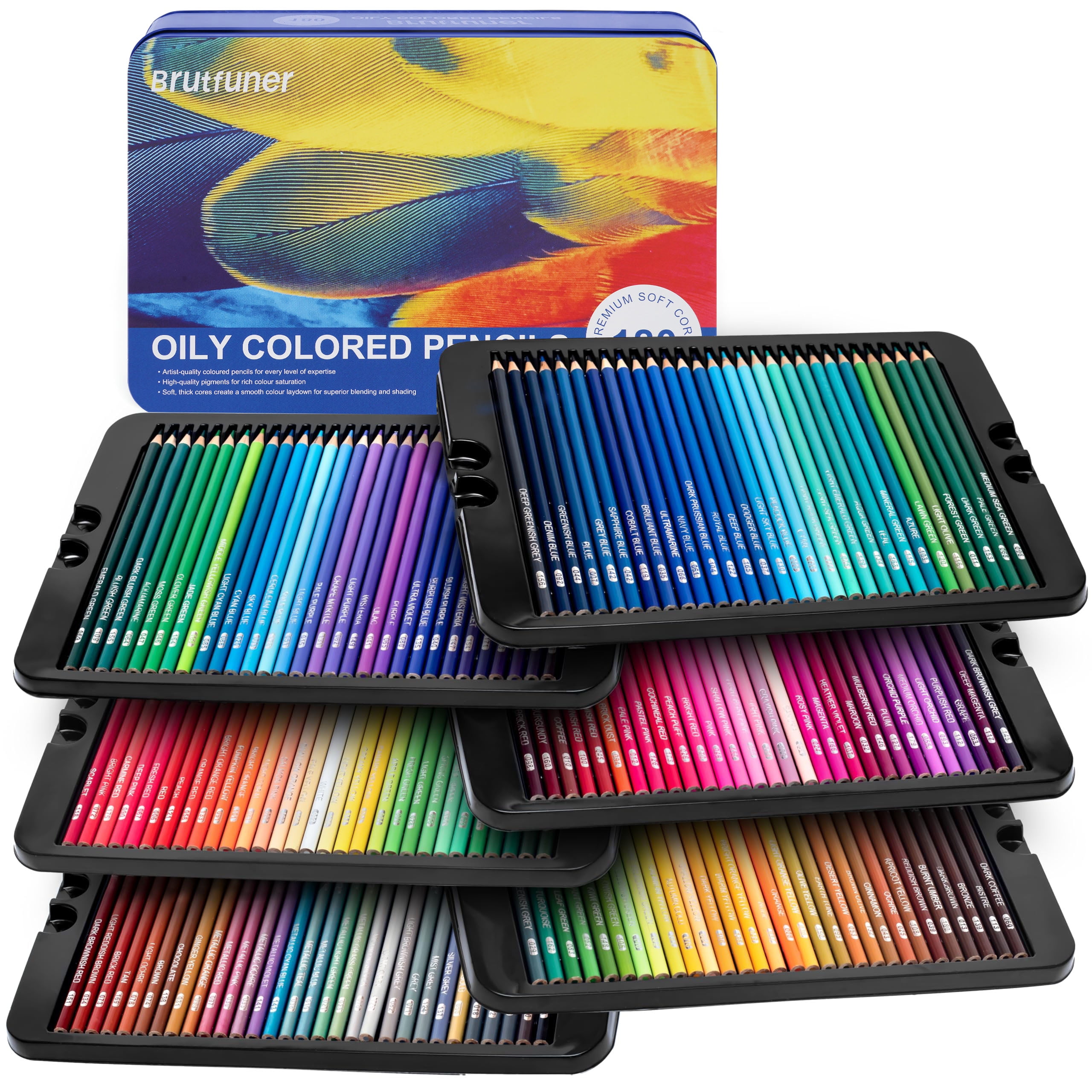 Arteza Professional Vibrant Colored Pencils Set for Drawing