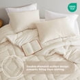 thumbnail image 4 of Regency Heights Twin/Twin XL Quilted Plush Comforter Set, 2-Piece Reversible Feather-Soft Dorm Bedding Sets, Textured Sherpa Comforter Bed Set for All Season, Ivory, 4 of 13