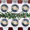 thumbnail image 7 of Ryvnso Abstract Flower on Marble Round Plate Mats Dining Table Placemat Set of 4 for Holiday Decoration, 7 of 7